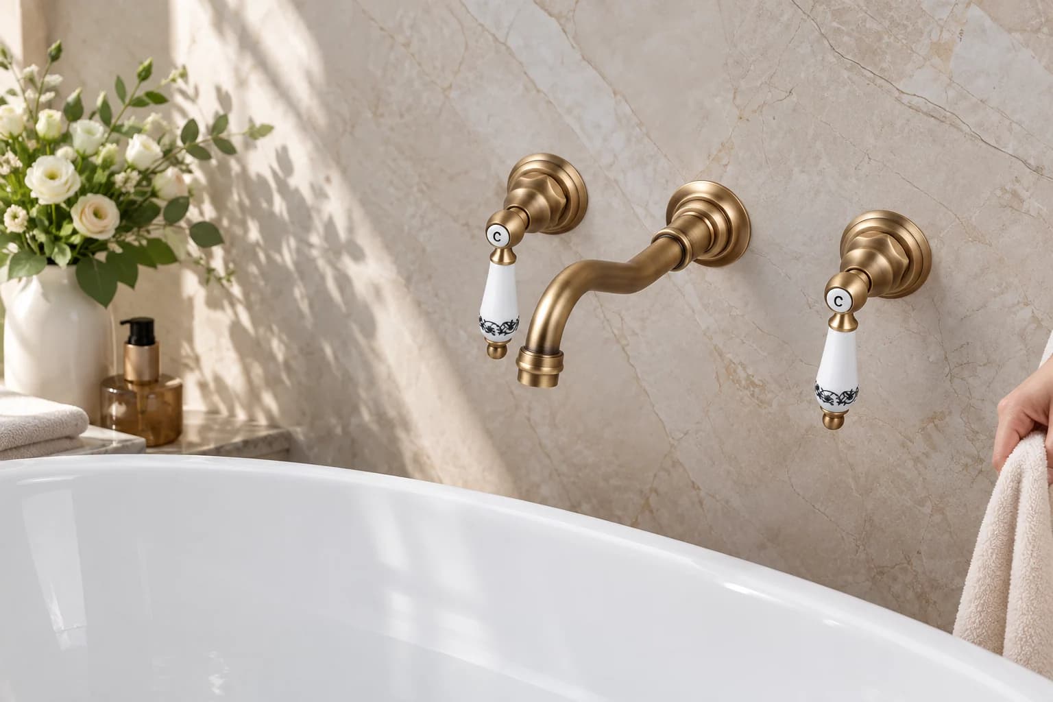 Rubinetti per lavabo da incasso a parete — AQ1405