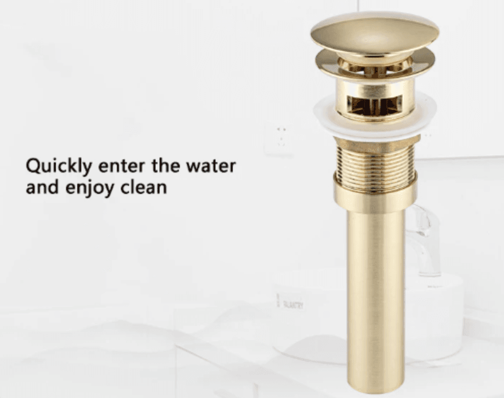 Piletta di scarico click-clack per lavabo ELITE EDITION BSD1046 in oro spazzolato e oro