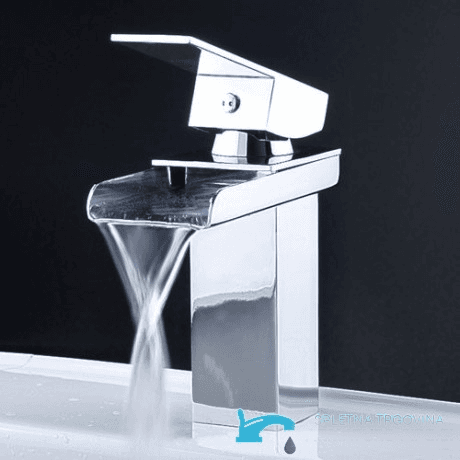 Rubinetto da piano per lavabo EYN206 con erogazione a cascata, illuminazione LED opzionale e più finiture