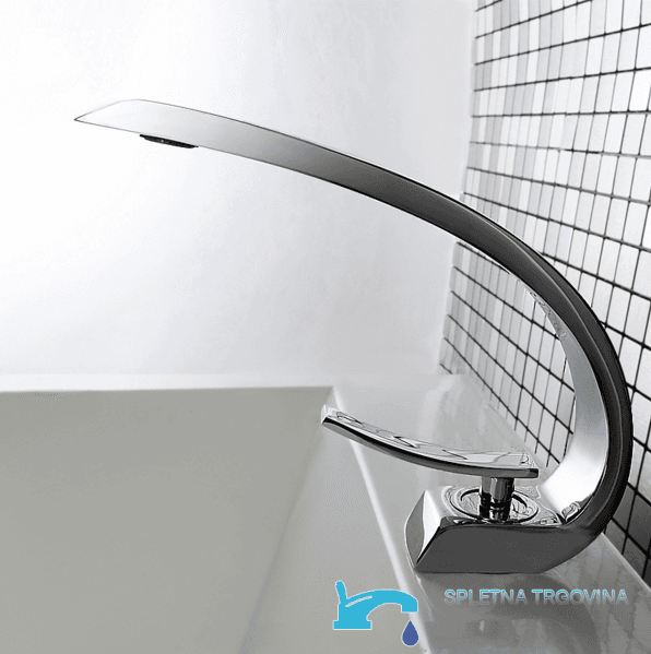 Rubinetto per lavabo EYN KA72932 con LED da piano, disponibile in più finiture tra cui cromo e nero opaco