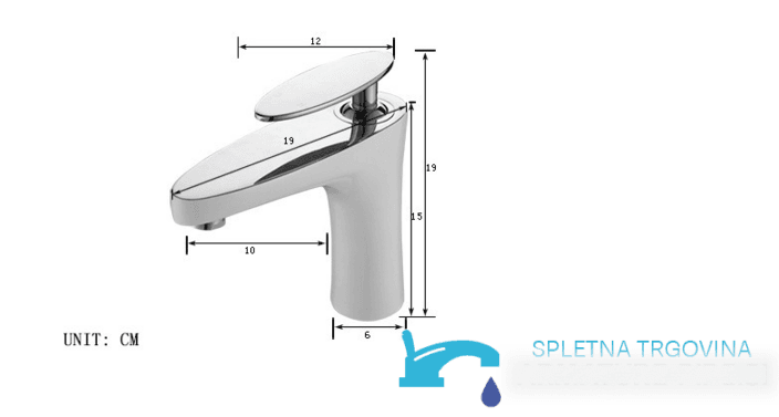 Rubinetto da bagno EYN KP2353 da piano in ottone, disponibile in molteplici finiture