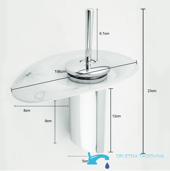 Pannello doccia da incasso EYN PT939851 con cascata, getto a pioggia e diverse finiture cromatiche