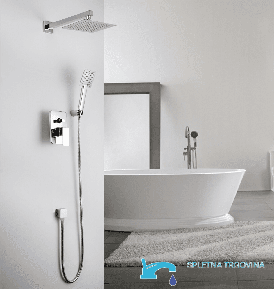 Sistema doccia da incasso EYN PT94731 con LED e getti multipli, in più finiture tra cui cromo e argento