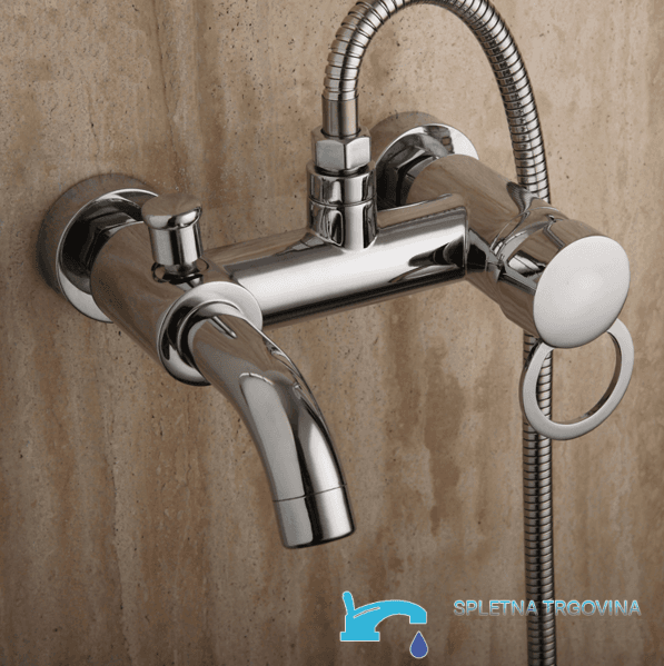 Miscelatore per vasca a parete EYN SK2264 in ottone con LED, bocca a cascata e più finiture cromatiche