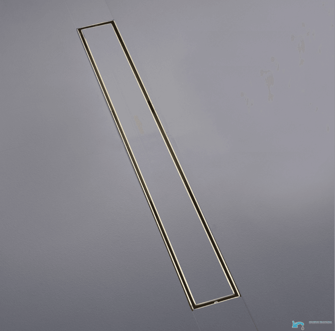 Canalina di scarico EYN GBK1004 in oro opaco, 60 o 80 cm