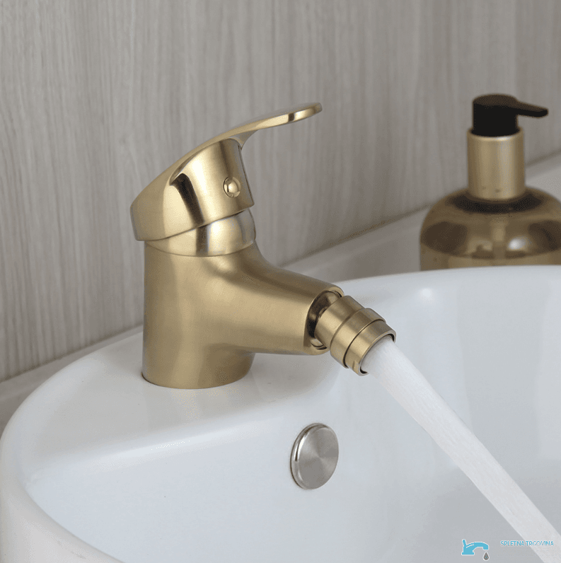 Rubinetto per bidet EYN BBG0953 da piano in oro opaco