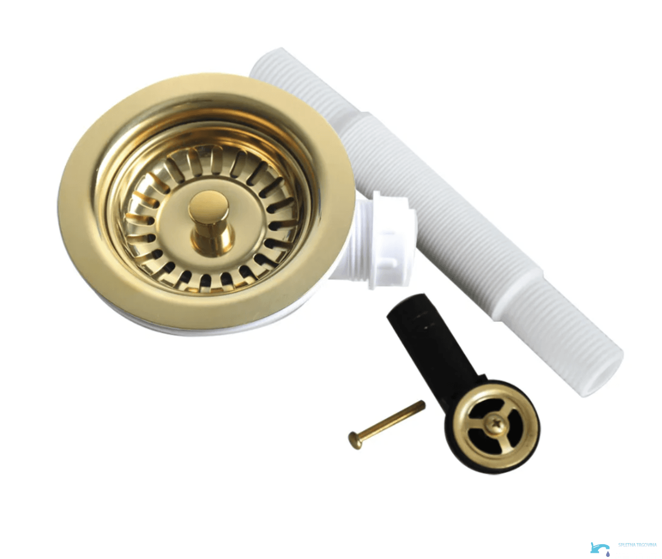 Kit di scarico per lavello EYN GBP1504 con finitura oro lucido