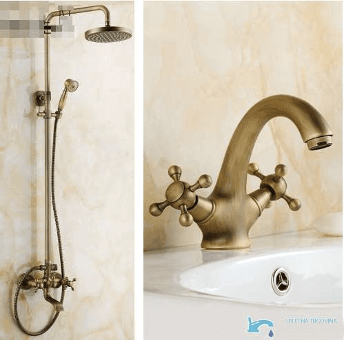 Pannello doccia esterno EYN TER1305 in bronzo antico