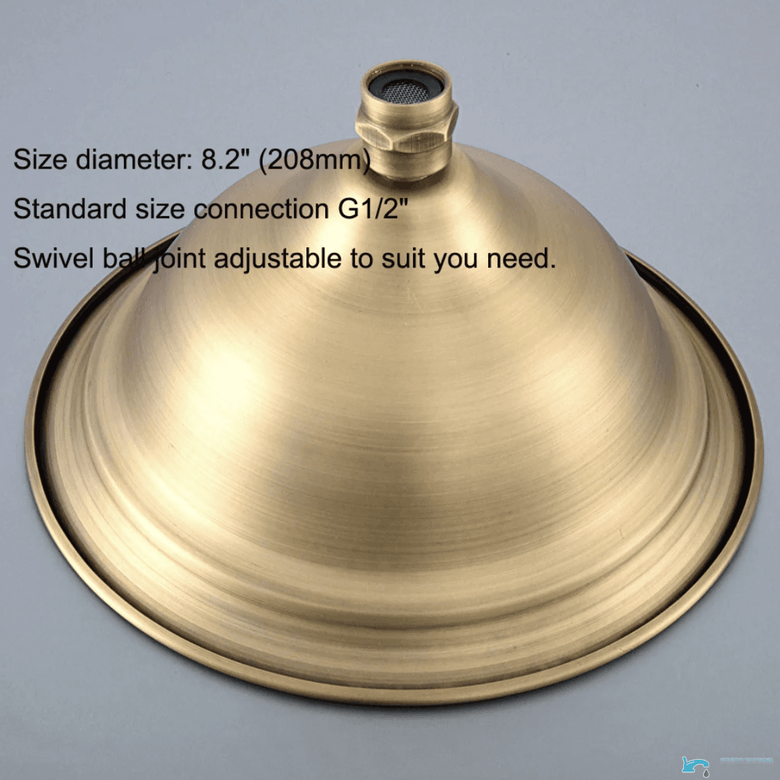 Soffione doccia EYN GZA1720 per sistemi doccia esterni o a incasso, 208 mm in più finiture