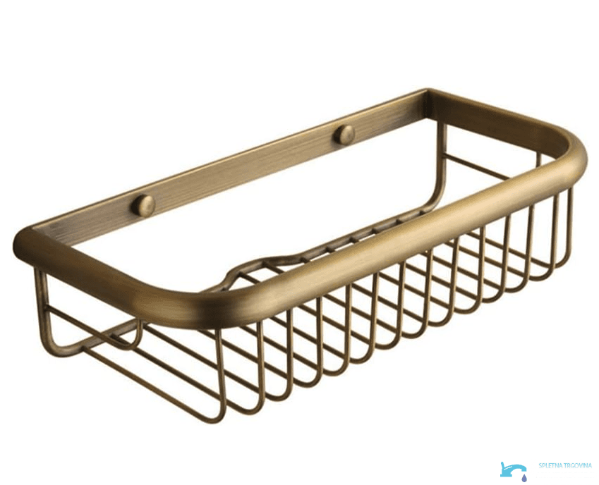 Mensola da bagno EYN AQP1512 a parete, in più finiture tra cui ottone anticato e grigio
