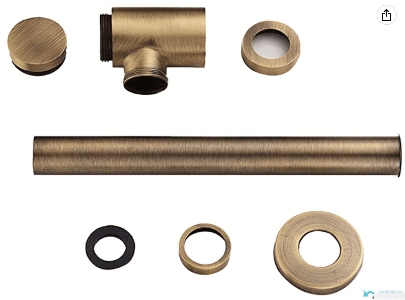 Sifone pop-up EYN SAQ1556 in più finiture, tra cui bronzo antico e ottone anticato