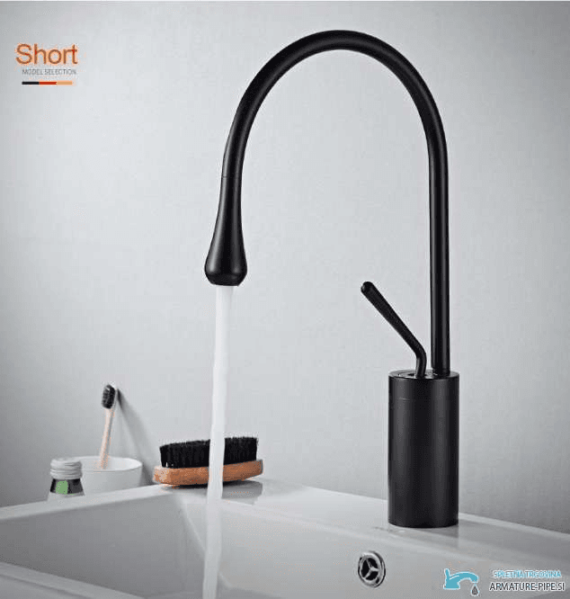 Miscelatore per lavabo EYN VB1116U da piano, cromato, bianco o nero