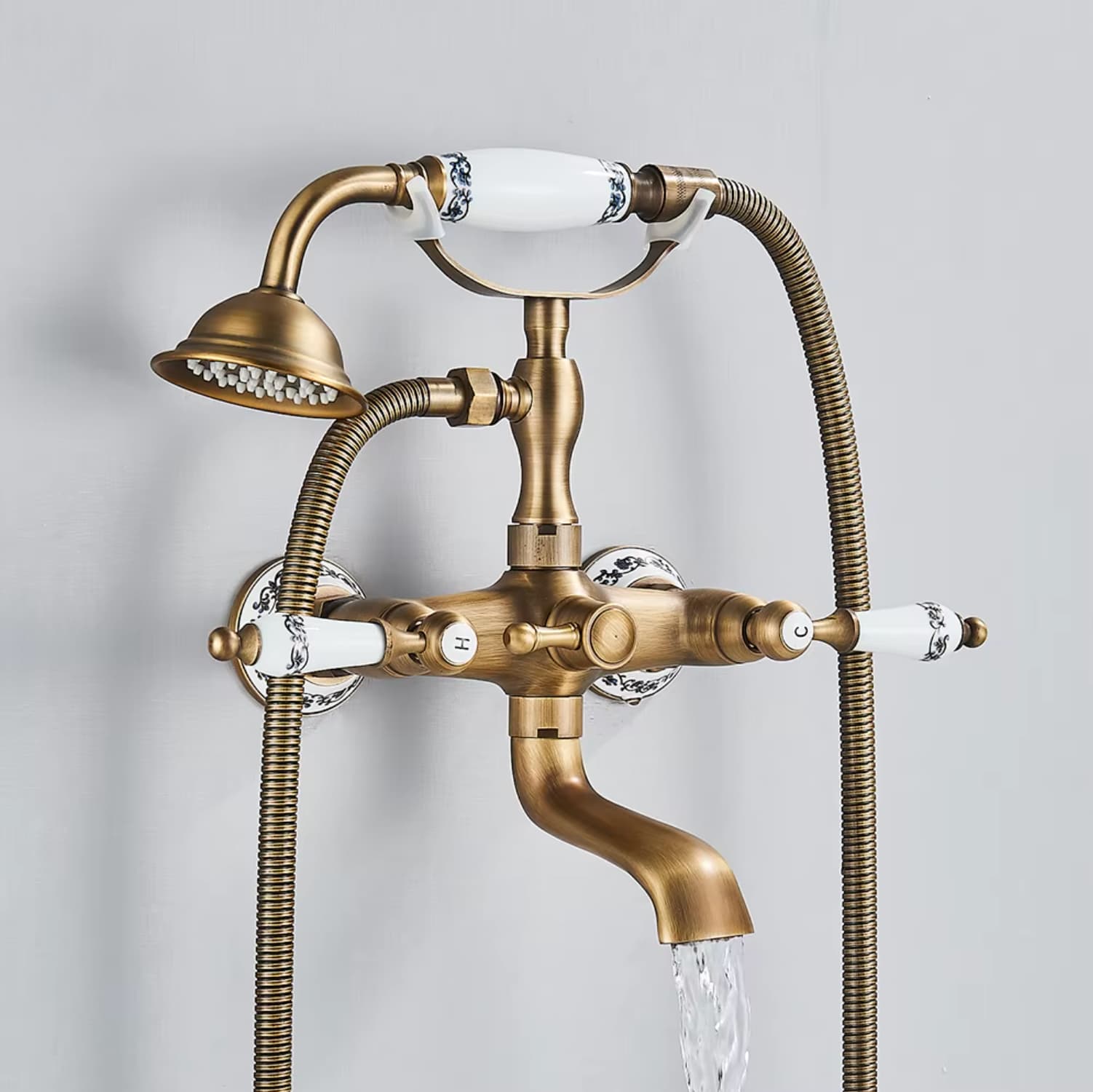 Rubinetto vasca classico BBT1509 in bronzo antico spazzolato
