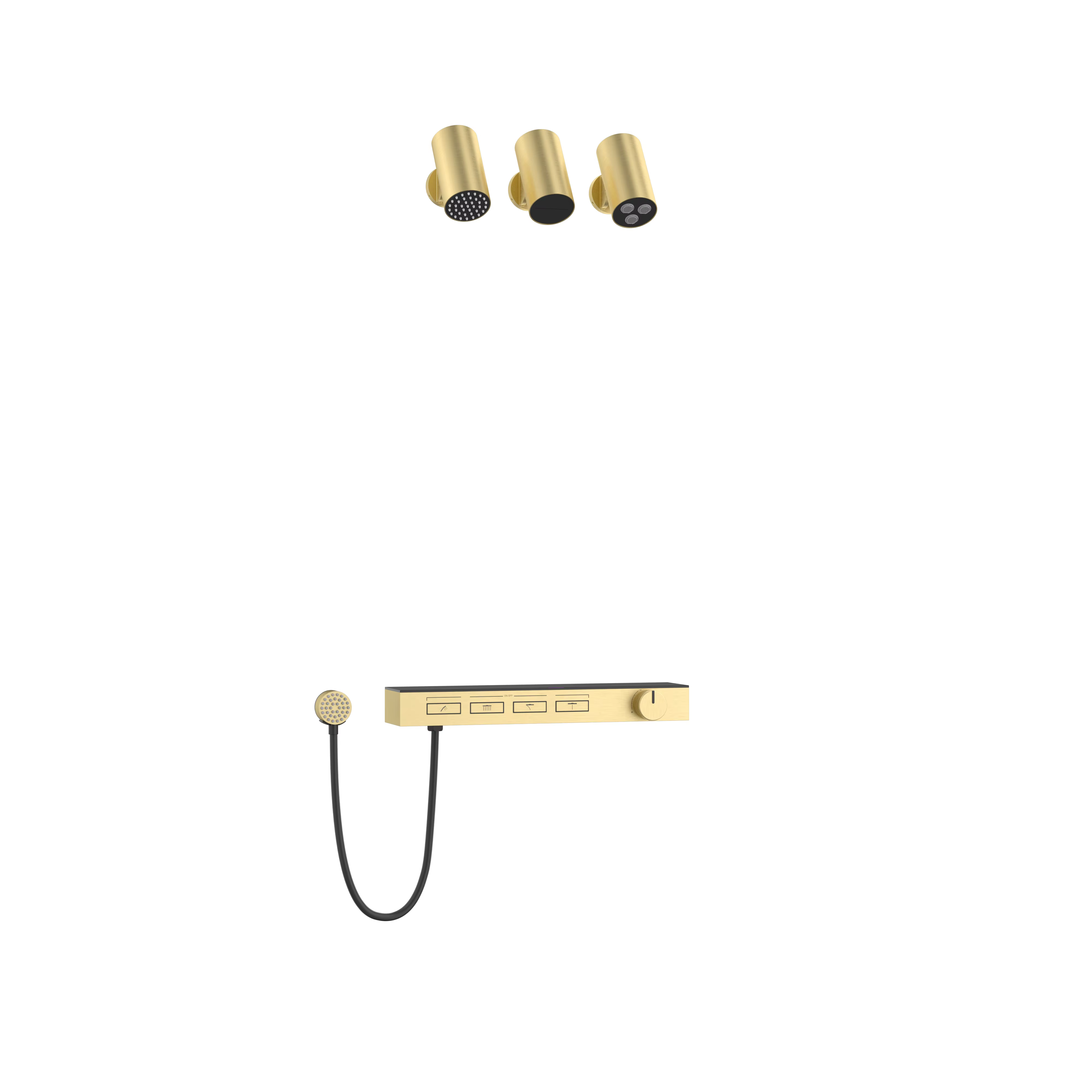 Miscelatore doccia incasso 4 funzioni ELITE EDITION BSC1620 — opzione oro spazzolato