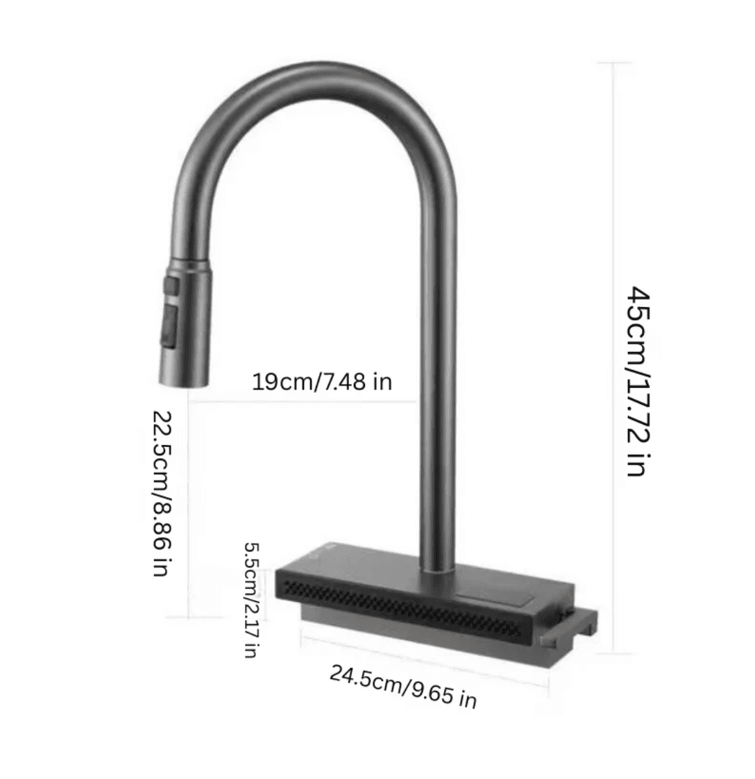 Disegno tecnico del miscelatore ELITE EDITION KFS1442 (45 cm, 24,5 cm, 19 cm)