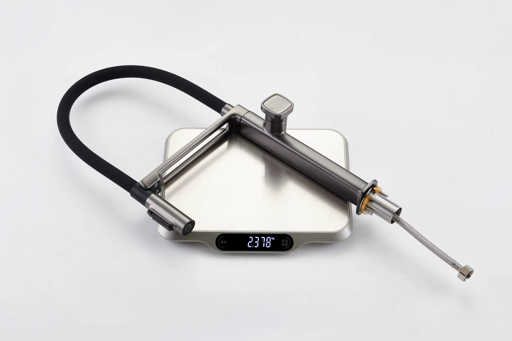 Miscelatore da cucina ELITE EDITION KF1689 3 in 1 con doccetta estraibile e bocca girevole, in più finiture tra cui grigio grafite e nero opaco