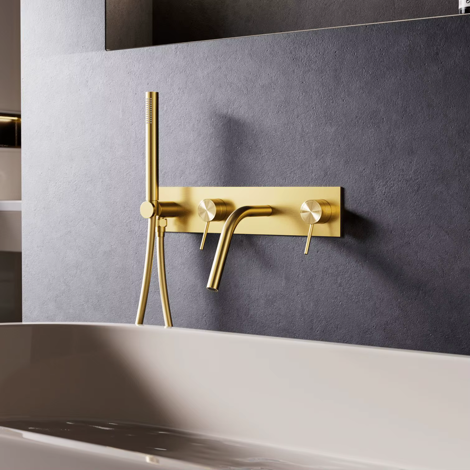 Brushed Silver Nickel Full Copper Concealed Hot And Cold Bathtub Faucet Embedded Wall-mounted Wall Outlet Bathroom Shower Set