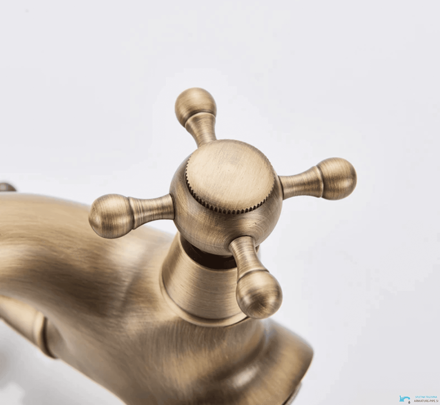 Rubinetto bidet antico AQB1144 in bronzo antico spazzolato