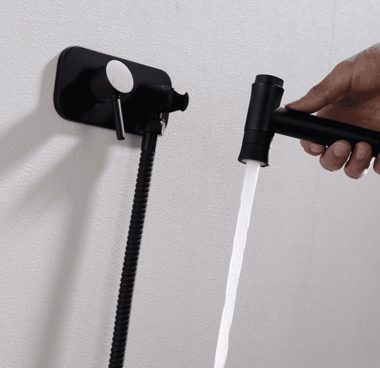 Miscelatore bidet da incasso a parete BB1637 nero opaco
