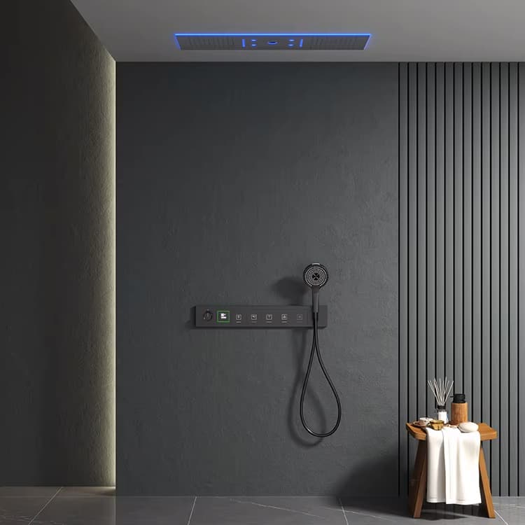 Sistema doccia termostatico a incasso ELITE EDITION BCS1045 a 6 funzioni, in argento satinato e altre varianti di colore — vista 17