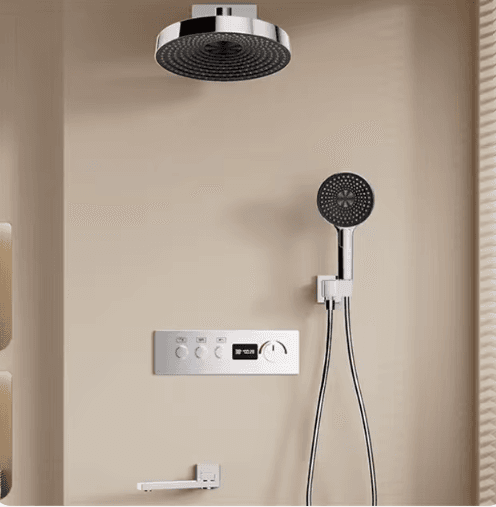 Sistema doccia da incasso ELITE EDITION BCS1698 termostatico con LED e bocca girevole, in più finiture tra cui cromo e grafite — vista 4