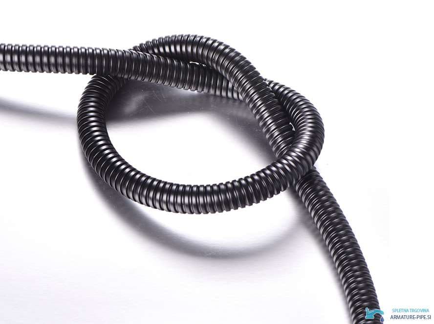 Flessibile doccia nero EYN BH1725 con superficie flessibile e scanalata