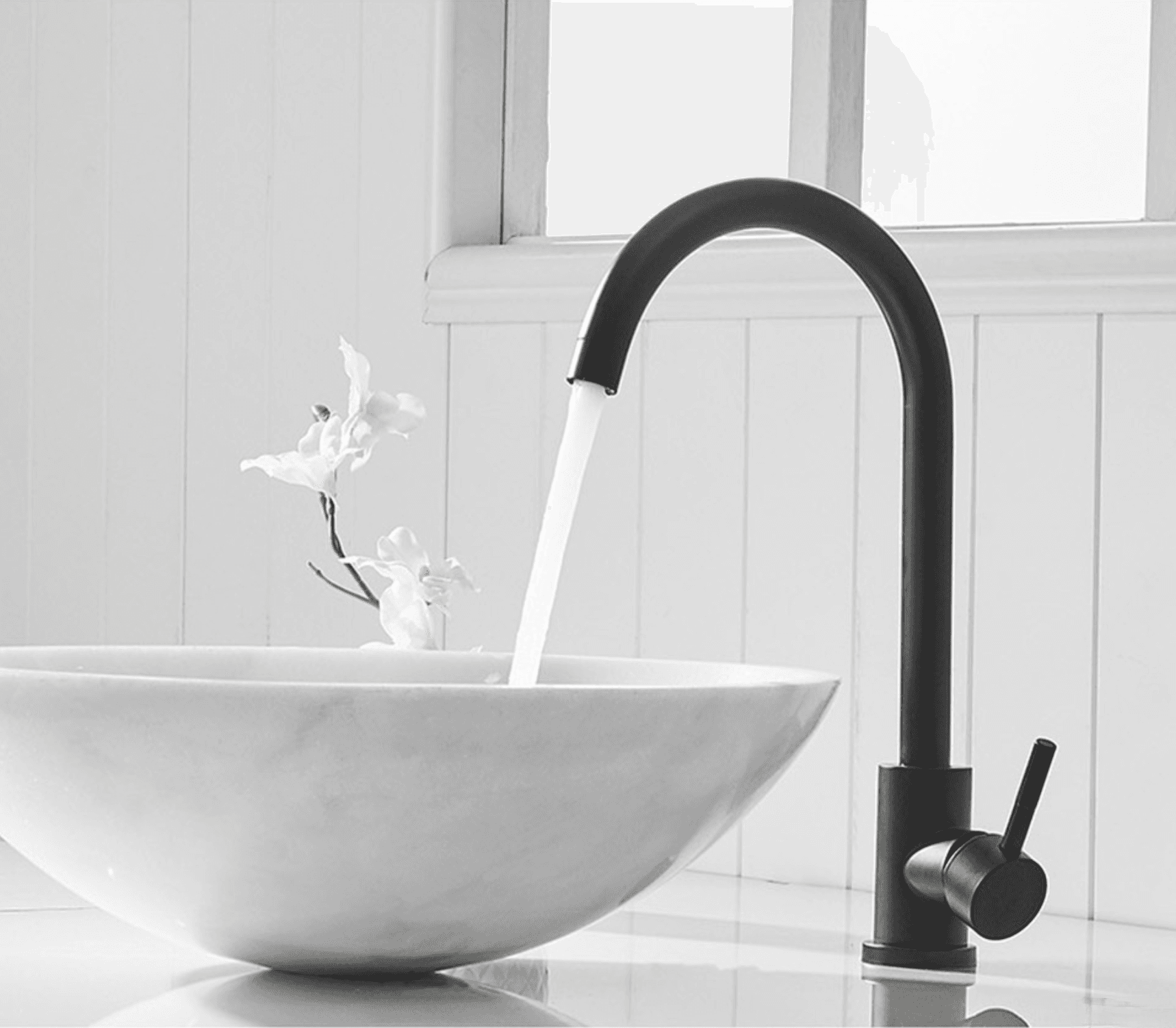 Rubinetto bagno nero BP1402 con finitura nera opaca