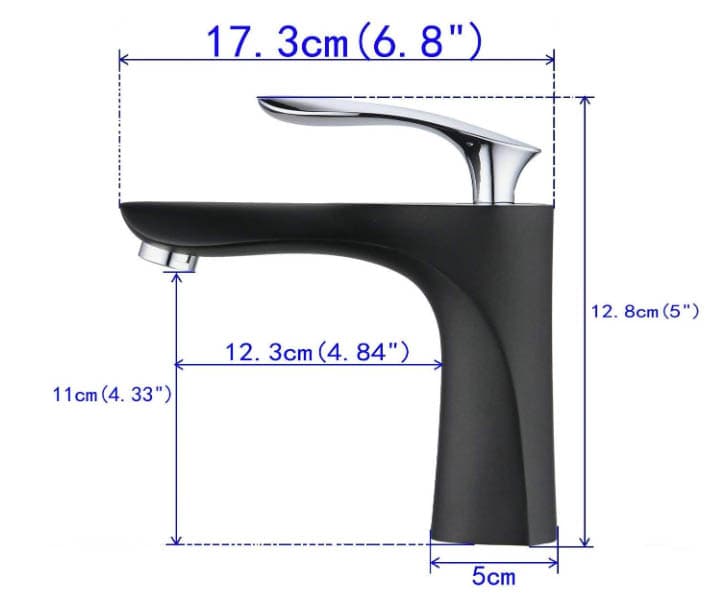 Schema tecnico del miscelatore per lavabo ELITE EDITION BS1210 (17,3 × 12,8 cm)