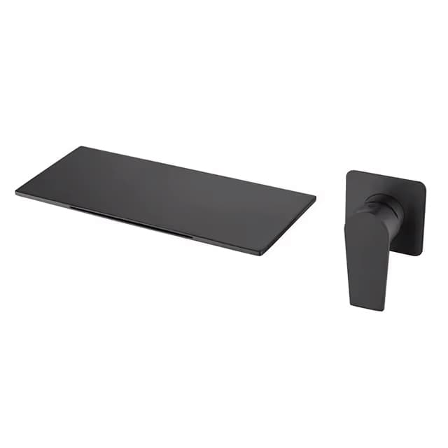 Miscelatore a cascata a parete BSW1722 con leva separata nero opaco