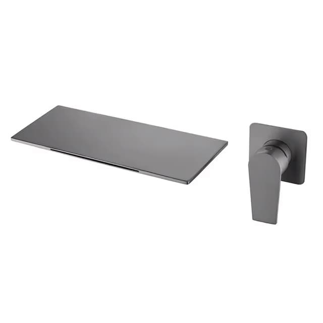 Miscelatore a cascata BSW1722 a parete grigio canna di fucile scuro