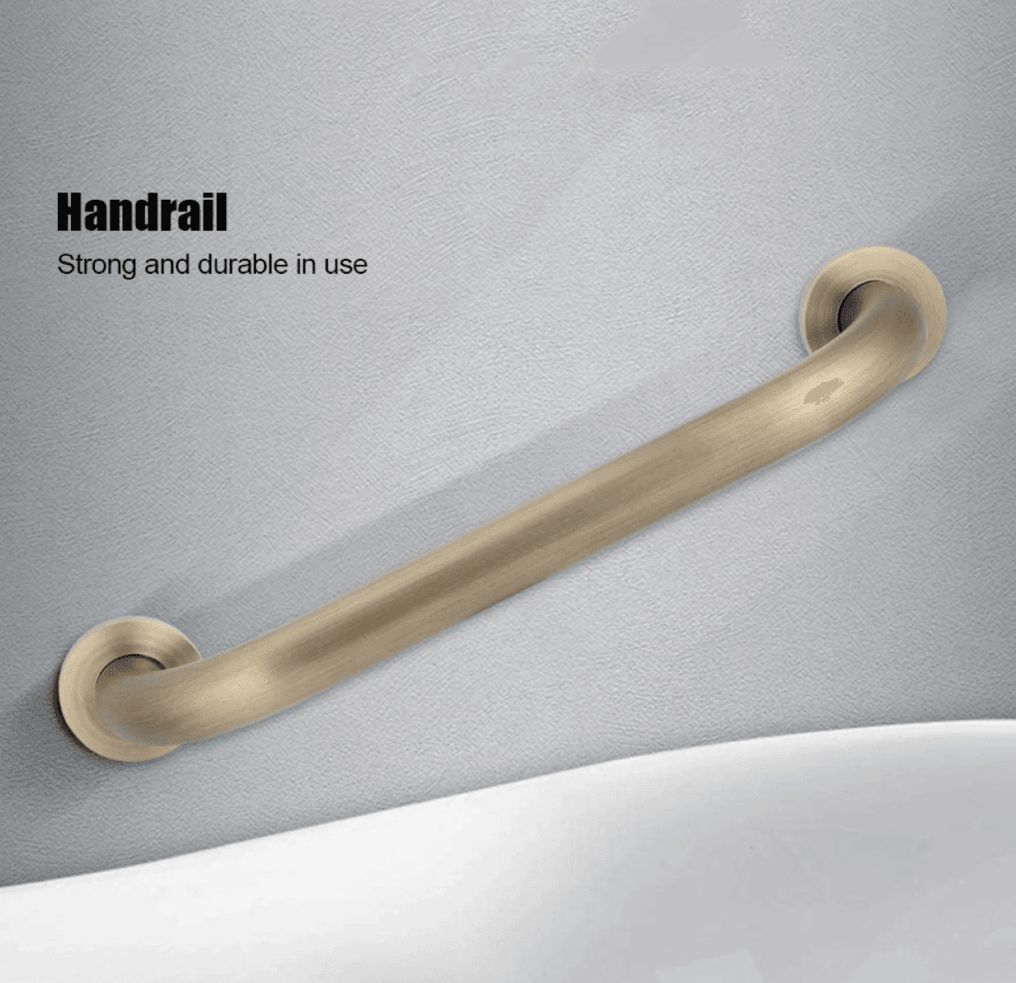 Maniglione da bagno EYN DB1008 in ottone anticato spazzolato
