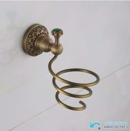 Porta asciugacapelli DF2247 con spirale e rosetta decorativa