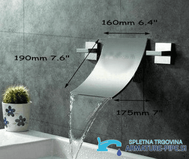 Specifiche del rubinetto a parete EYN 9122: dimensioni 160, 175 e 190 mm