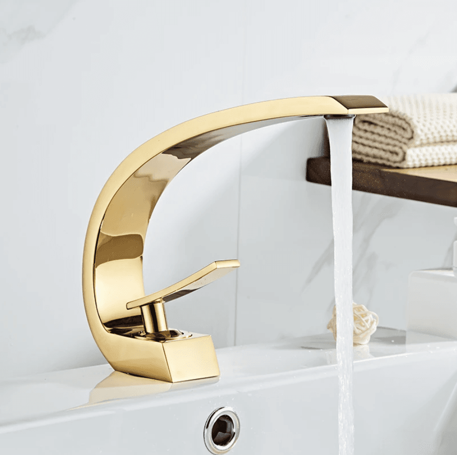 Miscelatore lavabo GB1424-zs ultramoderno in oro lucido