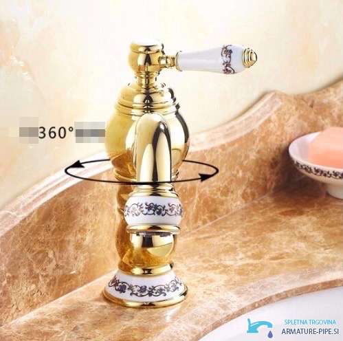 Specifiche del rubinetto bagno dorato GB1523: corpo girevole a 360 gradi