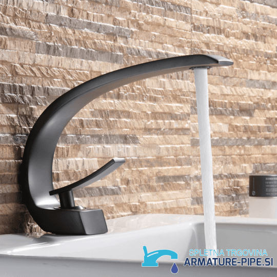 Rubinetto per lavabo EYN KA72932 con LED da piano, disponibile in più finiture tra cui cromo e nero opaco KA72932 — 1