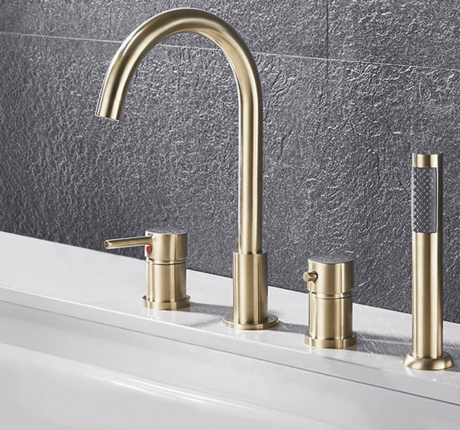 Rubinetteria vasca EY KM1834-bgx in oro spazzolato