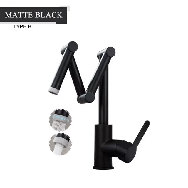 Rubinetto da bagno ELITE EDITION KS1409 da piano con LED, bocca girevole e doccetta multigetto, in più finiture dal cromo al nero opaco KS1409 — 1