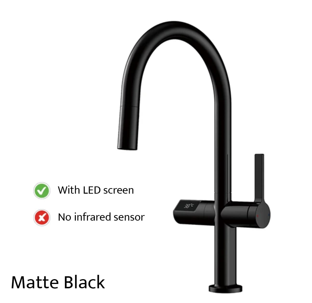 Rubinetto da cucina ELITE EDITION KSS1700 con doccetta estraibile, sensore e display LED, in più finiture KSS1700 — 1