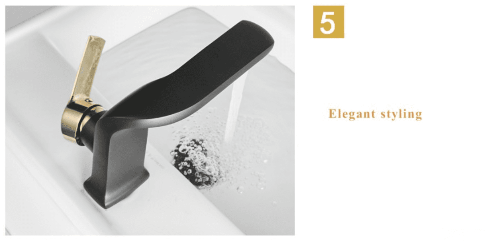 Miscelatore lavabo NB4009 in uso su un lavabo bianco