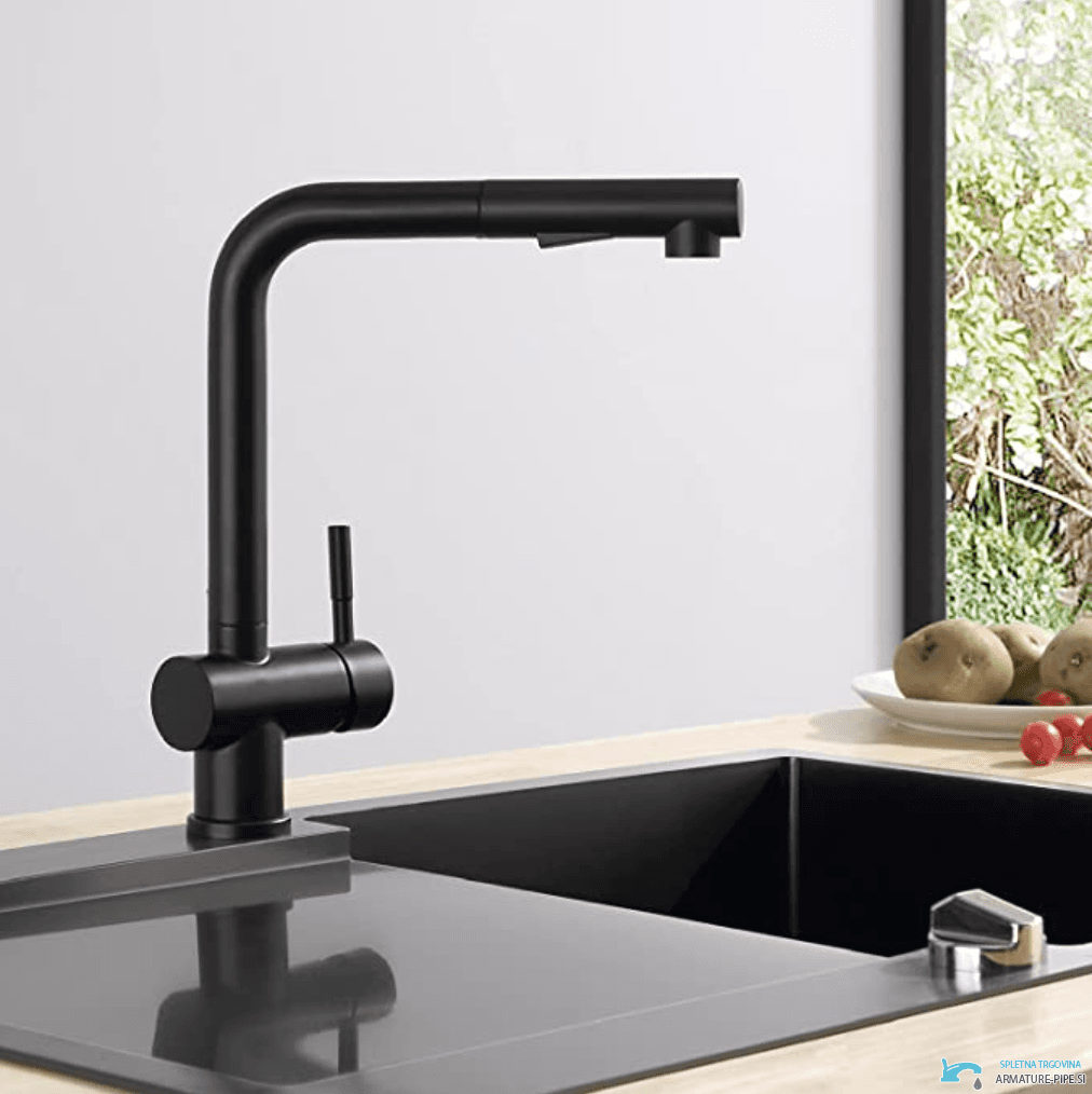 Miscelatore da cucina EYN NT1344 in nero opaco