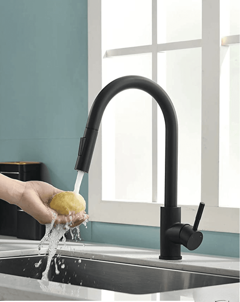 Rubinetto da cucina NT1354 per lavello in nero opaco