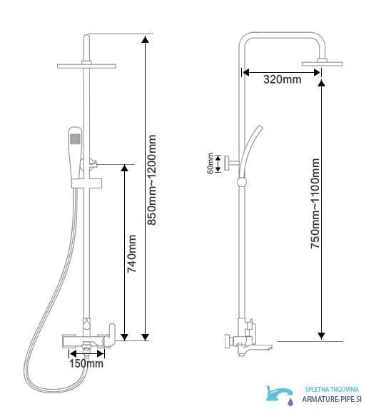 Soffione 200 mm