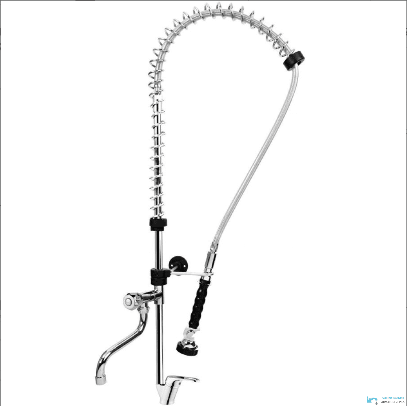 Rubinetto professionale da cucina EYN PRO1425 per stazioni di lavaggio, finitura cromata