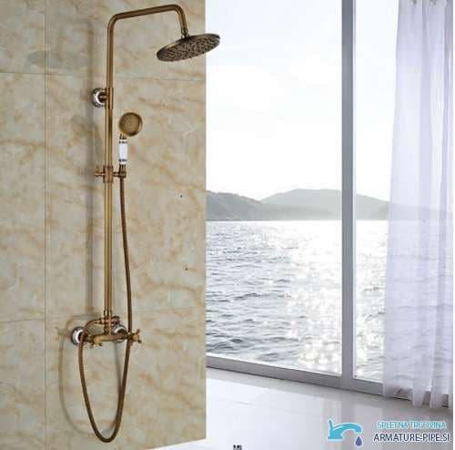 Sistema doccia esterno EYN TA1403 in bronzo anticato