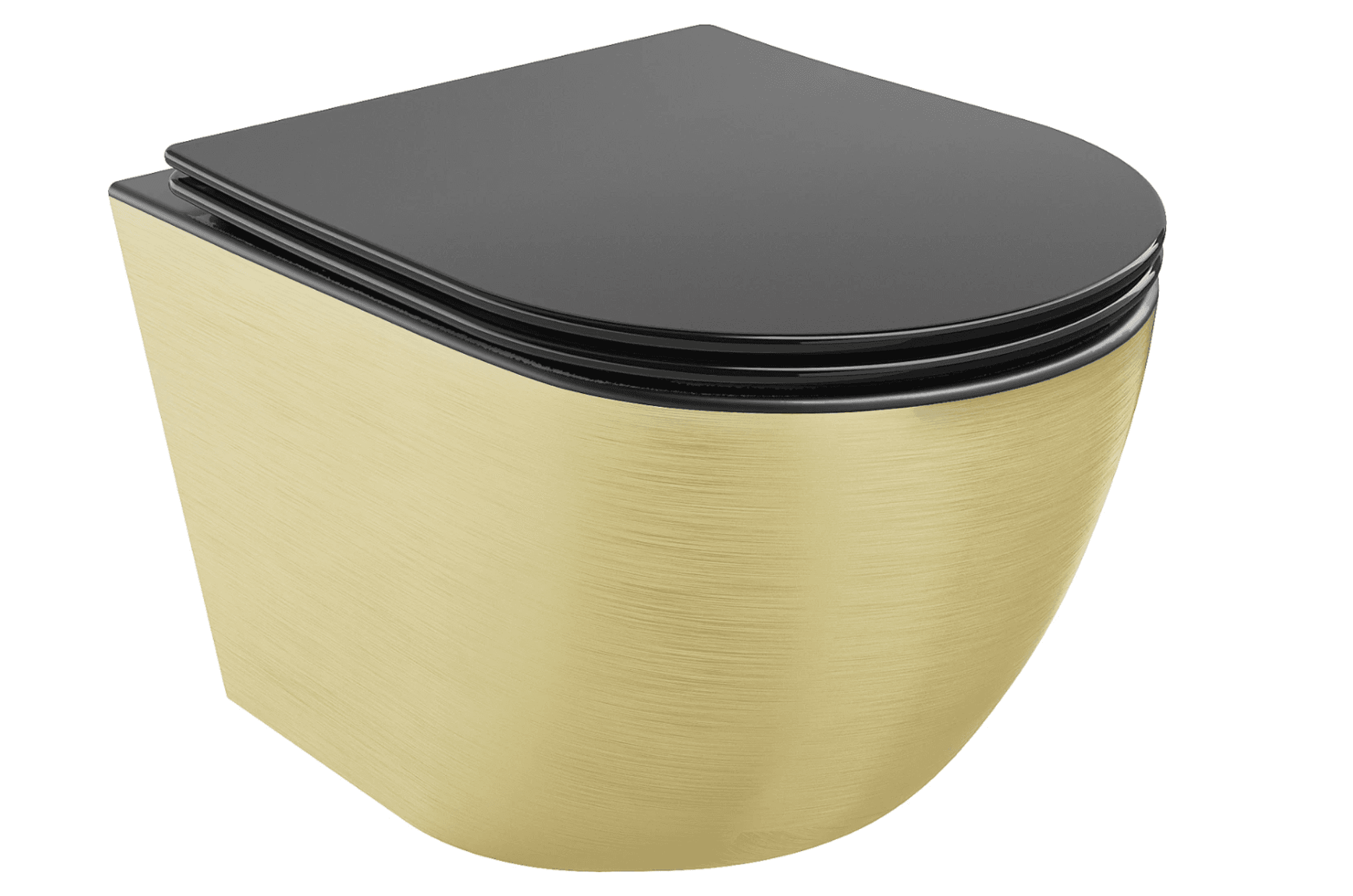 WC DELUXE TO1699 effetto oro spazzolato con sedile nero