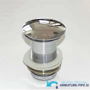 Sifone pop-up per lavabo woo-1491 in cromo lucido