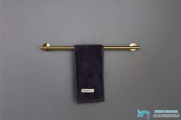 Accessorio bagno dorato: portarotolo woo-15049 in oro lucido