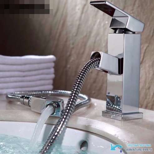 Rubinetto da bagno estraibile woo-3059 in cromo lucido