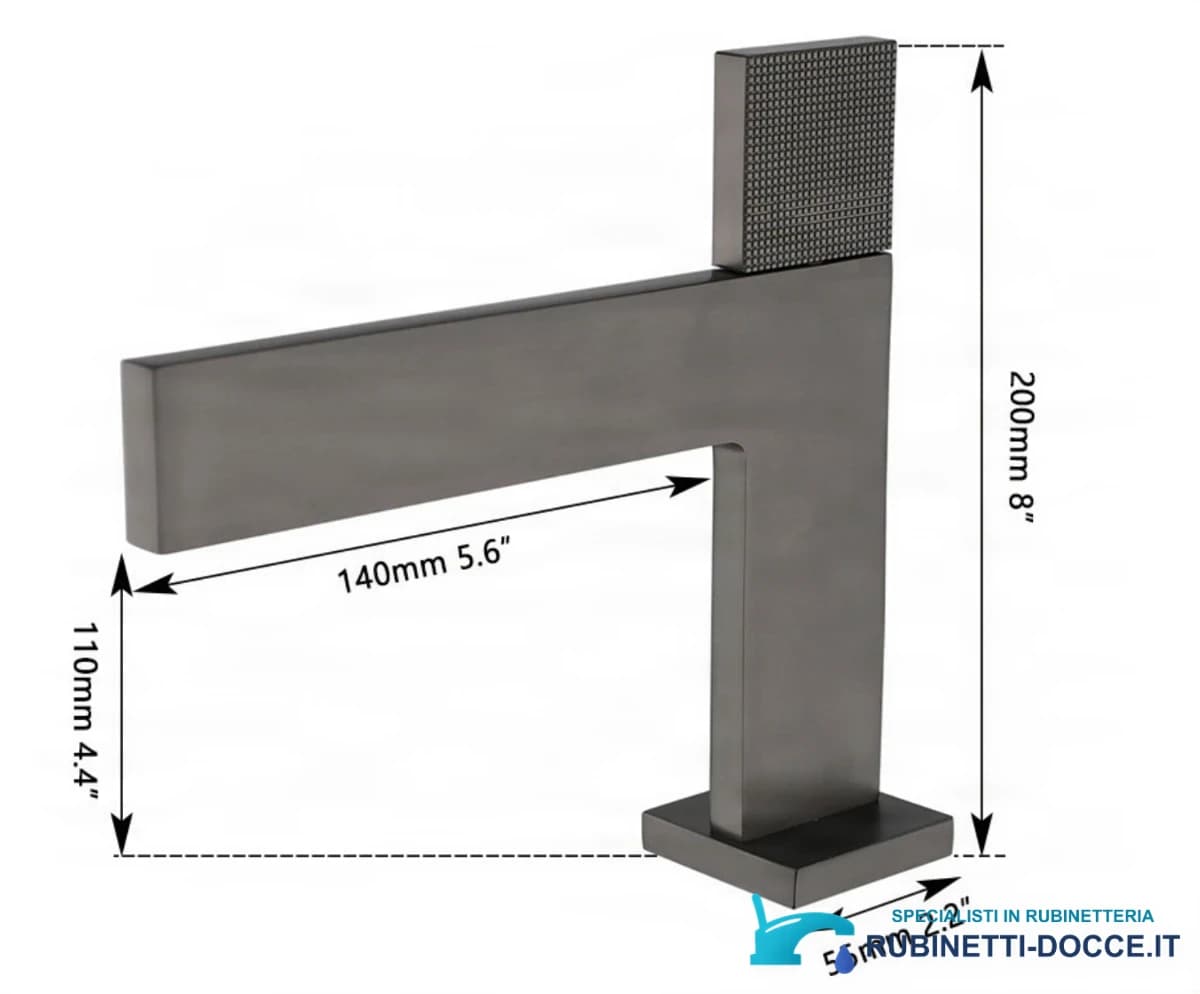 Rubinetto da bagno ELITE EDITION BS1420 in ottone con getto a cascata, disponibile in più finiture